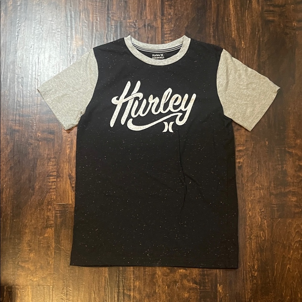 Hurley Kids Black and Gray Short Sleeve Tee